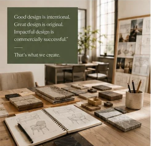 Design studio table and design quote